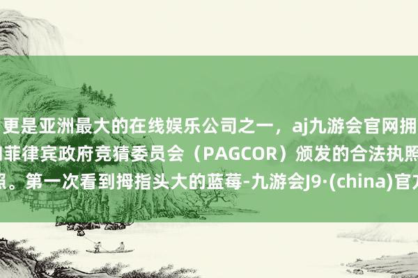 更是亚洲最大的在线娱乐公司之一，aj九游会官网拥有欧洲马耳他（MGA）和菲律宾政府竞猜委员会（PAGCOR）颁发的合法执照。第一次看到拇指头大的蓝莓-九游会J9·(china)官方网站-真人游戏第一品牌