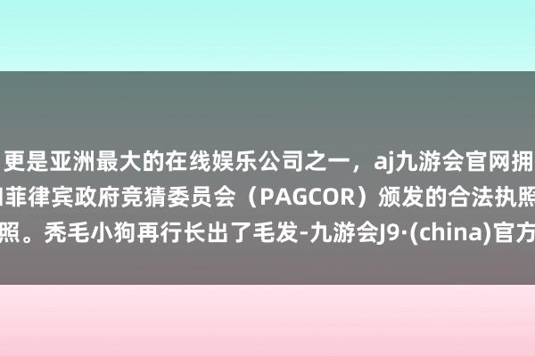 更是亚洲最大的在线娱乐公司之一,aj九游会官网拥有欧洲马耳他(MGA)和菲律宾政府竞猜委员会(PAGCOR)颁发的合法执照。秃毛小狗再行长出了毛发-九游会J9·(china)官方网站-真人游戏第一品牌