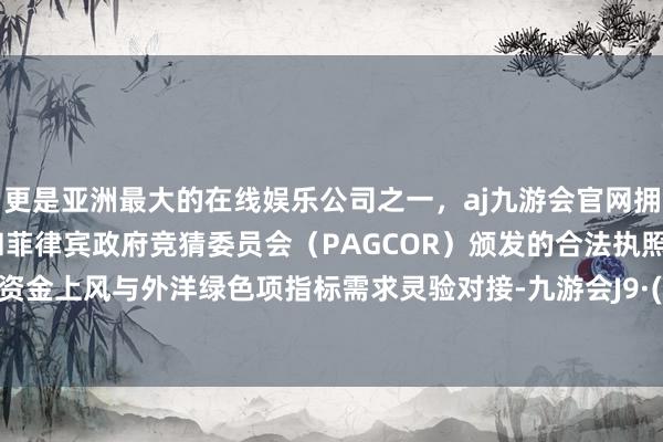 更是亚洲最大的在线娱乐公司之一,aj九游会官网拥有欧洲马耳他(MGA)和菲律宾政府竞猜委员会(PAGCOR)颁发的合法执照。将境内资金上风与外洋绿色项指标需求灵验对接-九游会J9·(china)官方网站-真人游戏第一品牌